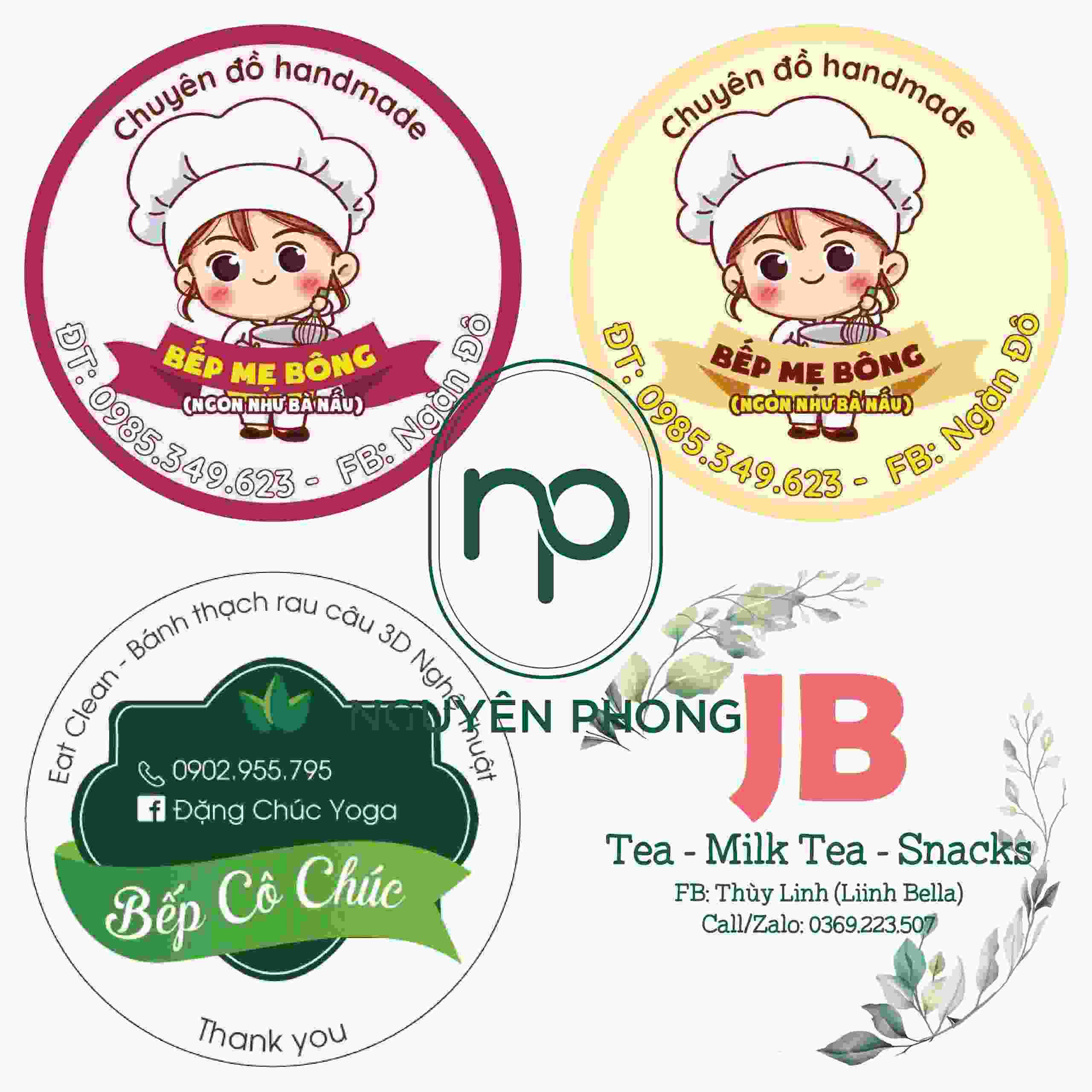 mẫu tem tròn đẹp 
